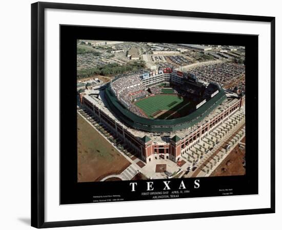 Texas Rangers - First Opening Day Game, April 11, 1994-Mike Smith-Framed Art Print