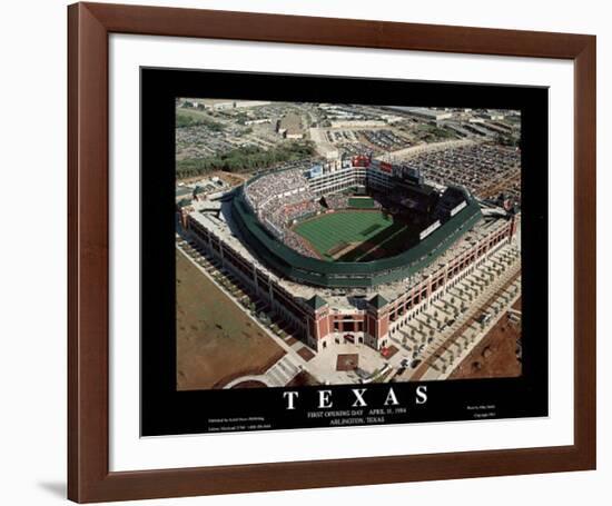 Texas Rangers - First Opening Day Game, April 11, 1994-Mike Smith-Framed Art Print