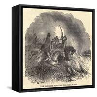 Texas Rangers Pursuing Comanches in 1850s-null-Framed Stretched Canvas