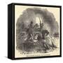 Texas Rangers Pursuing Comanches in 1850s-null-Framed Stretched Canvas