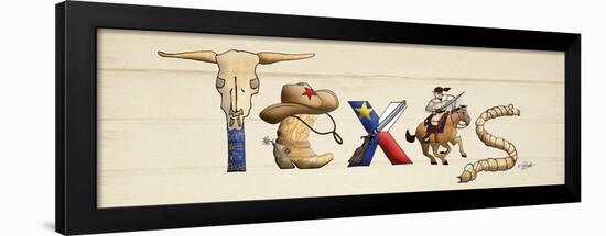 Texas Sign-Diane Stimson-Framed Art Print