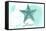 Texas - Starfish - Teal - Coastal Icon-Lantern Press-Framed Stretched Canvas