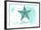 Texas - Starfish - Teal - Coastal Icon-Lantern Press-Framed Art Print