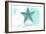 Texas - Starfish - Teal - Coastal Icon-Lantern Press-Framed Art Print