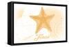 Texas - Starfish - Yellow - Coastal Icon-Lantern Press-Framed Stretched Canvas