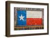 TEXAS STATE FLAG - Texas "Lone Star" flag on side on bar, Texas-null-Framed Photographic Print