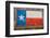 TEXAS STATE FLAG - Texas "Lone Star" flag on side on bar, Texas-null-Framed Photographic Print