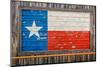 TEXAS STATE FLAG - Texas "Lone Star" flag on side on bar, Texas-null-Mounted Photographic Print