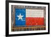 TEXAS STATE FLAG - Texas "Lone Star" flag on side on bar, Texas-null-Framed Photographic Print