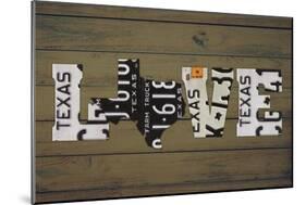 Texas State Love-Design Turnpike-Mounted Giclee Print
