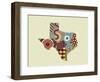 Texas State Map-Lanre Adefioye-Framed Giclee Print