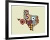 Texas State Map-Lanre Adefioye-Framed Premium Giclee Print