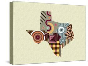 Texas State Map-Lanre Adefioye-Stretched Canvas