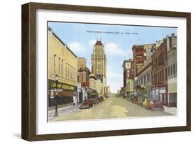 Texas Street, El Paso, Texas-null-Framed Art Print