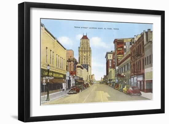 Texas Street, El Paso, Texas-null-Framed Art Print