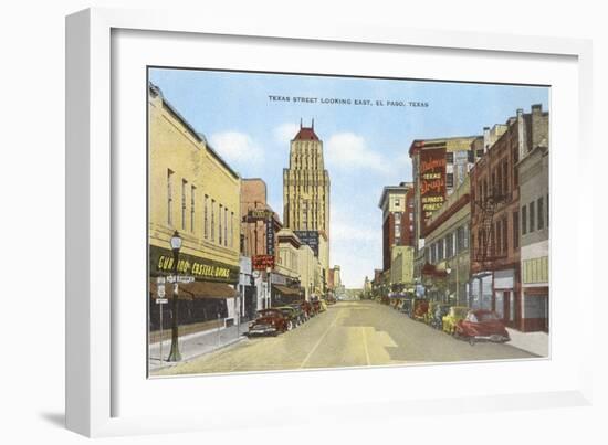 Texas Street, El Paso, Texas-null-Framed Art Print