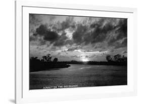 Texas - Sunset on the Rio Grande-Lantern Press-Framed Premium Giclee Print