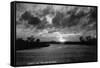 Texas - Sunset on the Rio Grande-Lantern Press-Framed Stretched Canvas