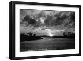 Texas - Sunset on the Rio Grande-Lantern Press-Framed Art Print