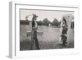 Texas Tex Truppe. Senor Francisco und Senorita Rodriguez. Messerwerfen-null-Framed Giclee Print