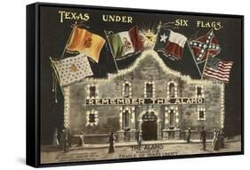 Texas under Six Flags, Alamo, San Antonio, Texas-null-Framed Stretched Canvas