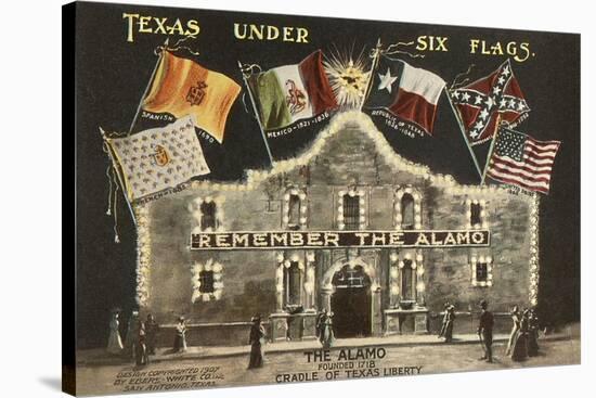 Texas under Six Flags, Alamo, San Antonio, Texas-null-Stretched Canvas