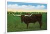 Texas - View of a Texan Longhorn (Steer) with Horns over Nine Feet, c.1940-Lantern Press-Framed Art Print