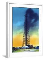 Texas - View of an Oil Well That Has Struck Oil, c.1952-Lantern Press-Framed Art Print