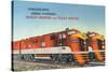 Texas - View of the Frisco Meteor and Texas Special Trains-Lantern Press-Stretched Canvas