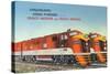 Texas - View of the Frisco Meteor and Texas Special Trains-Lantern Press-Stretched Canvas