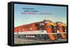 Texas - View of the Frisco Meteor and Texas Special Trains-Lantern Press-Framed Stretched Canvas