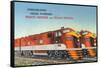 Texas - View of the Frisco Meteor and Texas Special Trains-Lantern Press-Framed Stretched Canvas