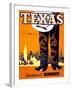 "Texas" Vintage Travel Poster, International Airways-Piddix-Framed Art Print