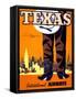 "Texas" Vintage Travel Poster, International Airways-Piddix-Framed Stretched Canvas