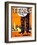 "Texas" Vintage Travel Poster, International Airways-Piddix-Framed Art Print