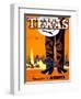 "Texas" Vintage Travel Poster, International Airways-Piddix-Framed Art Print