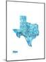 Texas Watercolor Map-Michael Tompsett-Mounted Art Print