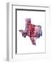 Texas Watercolor Map-Michael Tompsett-Framed Art Print