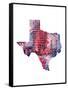 Texas Watercolor Map-Michael Tompsett-Framed Stretched Canvas