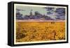 Texas Wheat at Twilight-null-Framed Stretched Canvas