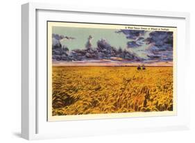 Texas Wheat at Twilight-null-Framed Art Print