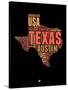 Texas Word Cloud 1-NaxArt-Stretched Canvas