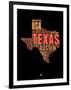 Texas Word Cloud 1-NaxArt-Framed Art Print