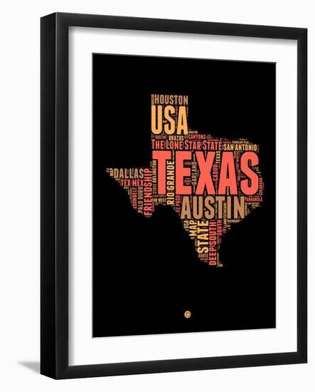 Texas Word Cloud 1-NaxArt-Framed Art Print