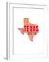 Texas Word Cloud Map-NaxArt-Framed Art Print