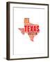 Texas Word Cloud Map-NaxArt-Framed Art Print