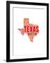 Texas Word Cloud Map-NaxArt-Framed Art Print