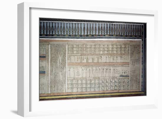Text and Figures from the Book of the Am-Tuat, Fresco, Burial Chamber, Amenophis Ii's Tomb-null-Framed Giclee Print