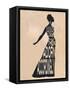 Text Dress-Lisa Vincent-Framed Stretched Canvas