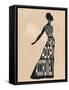 Text Dress-Lisa Vincent-Framed Stretched Canvas